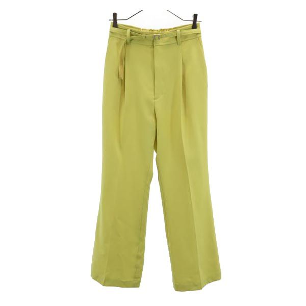 PUBLIC TOKYO パブリックトウキョウ 日本製 スラックスパンツ 2 イエロー レディース