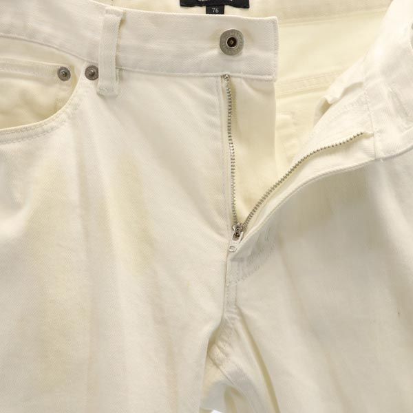 BURBERRY BLACK LABEL バーバリーブラックレーベル 三陽商会 ストレートデニムパンツ 76 白 ジーパン ストレッチ メンズ