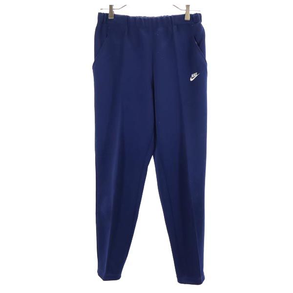 NIKE ナイキ 日本製 ロングジャージパンツ L ネイビー ウエストゴム メンズ