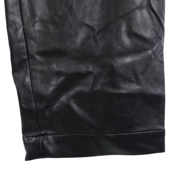 niko and... ニコアンド フェイク レザーパンツ M ブラック ウエストゴム ウエストベルト レディース