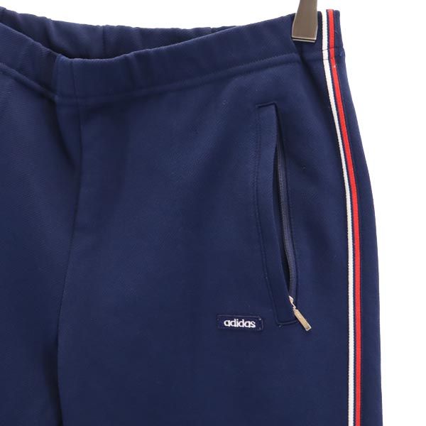 adidas アディダス 70s ヴィンテージ 西ドイツタグ デサント製 ATS-195 ロングジャージパンツ S ネイビー 足掛け付き メンズ