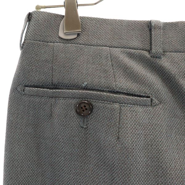 LANVIN ランバン ウール スラックスパンツ 73 グレー系 ロゴ刺繍 メンズ