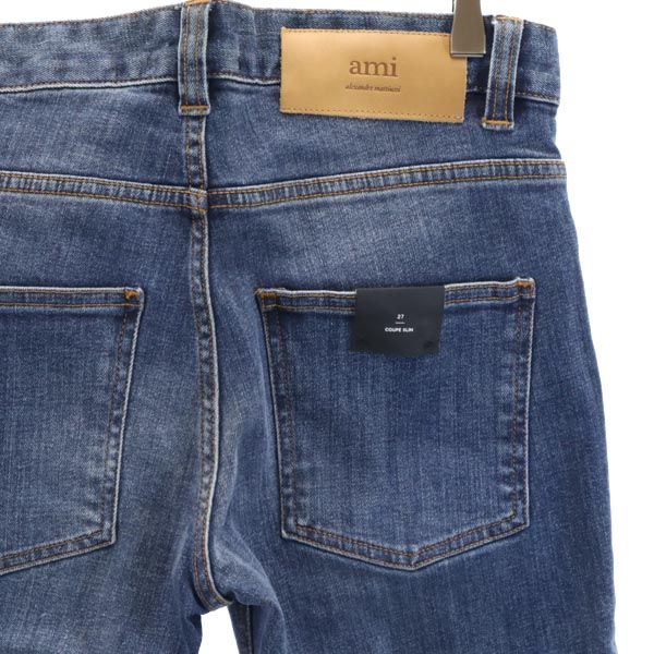 未使用 AMI Alexandre Mattiussi アミ アレクサンドル マテュッシ スリムデニムパンツ w27 ボタンフライ ジーンズ メンズ