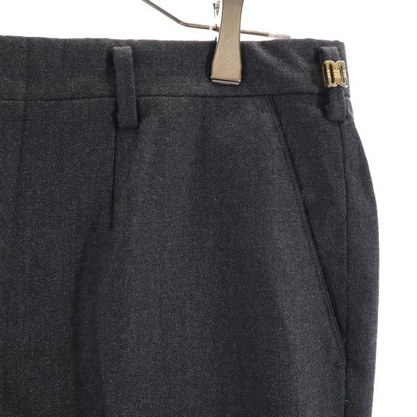 DAKS ダックス センタープレス スラックスパンツ 88 ダークグレー メンズ