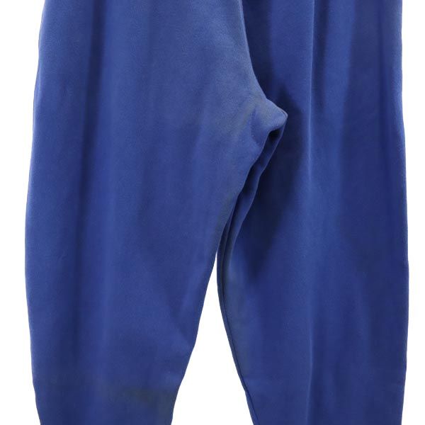 NIKE ナイキ 90s 00s 白タグ オールド ロングジャージパンツ L ブルー 裏起毛 ロゴ刺繍 メンズ