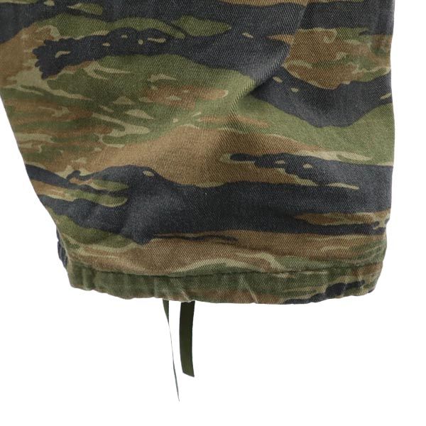 アメリカ軍 タイガーカモ ミリタリー カーゴパンツ L カーキ系 US ARMY カモフラ 迷彩 メンズ