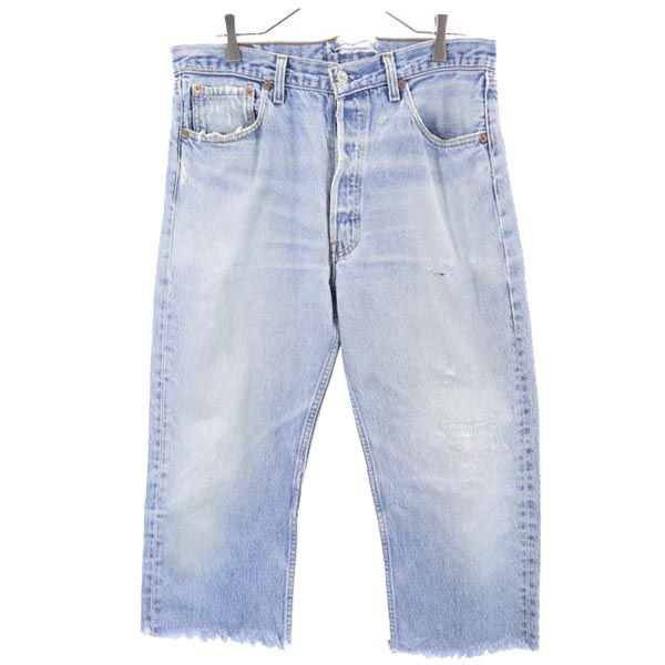 Levi's リーバイス 90s USA製 501 クロップド デニムパンツ w34 カットオフ ボタンフライ ジーンズ メンズ