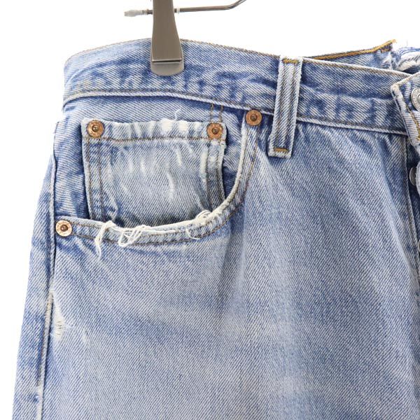 Levi's リーバイス 90s USA製 501 クロップド デニムパンツ w34 カットオフ ボタンフライ ジーンズ メンズ