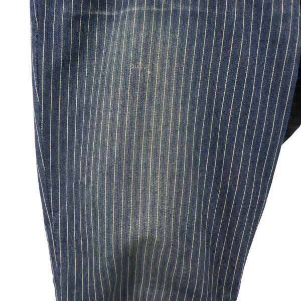 ARMANI EXCHANGE アルマーニエクスチェンジ ストライプ デニムパンツ 38 ブルー系 ボタンフライ メンズ