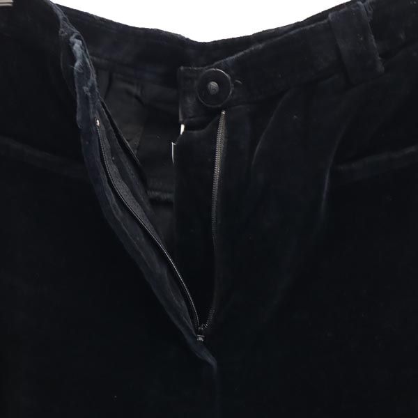 VERSACE ヴェルサーチ イタリア製 ベロア調 パンツ 40 ブラック レディース