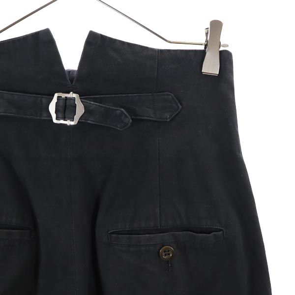 Yohji Yamamoto ヨウジヤマモト ハイウエスト ロングパンツ 1 ブラック レディース