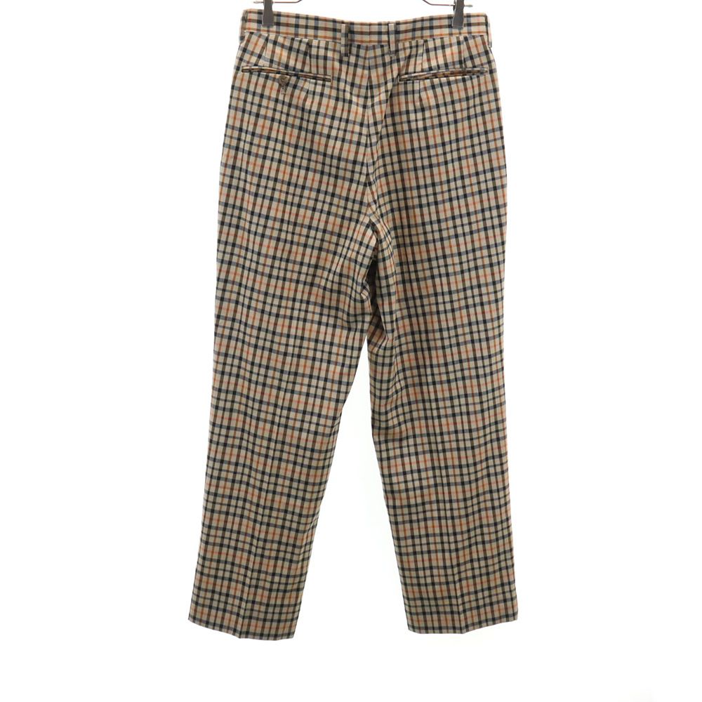 ダックス 日本製 ウールブレンド チェック柄 スラックスパンツ 82 ベージュ系 DAKS メンズ