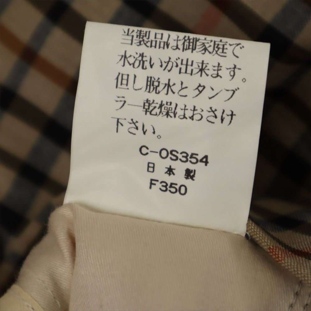 ダックス 日本製 ウールブレンド チェック柄 スラックスパンツ 82 ベージュ系 DAKS メンズ