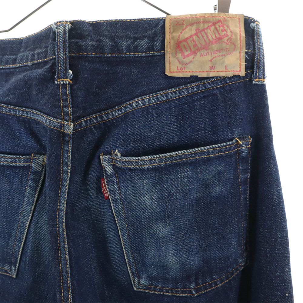 ドゥニーム オリゾンティー 日本製 赤耳 ストレートデニムパンツ W32 ネイビー Denime ジーパン ボタンフライ メンズ