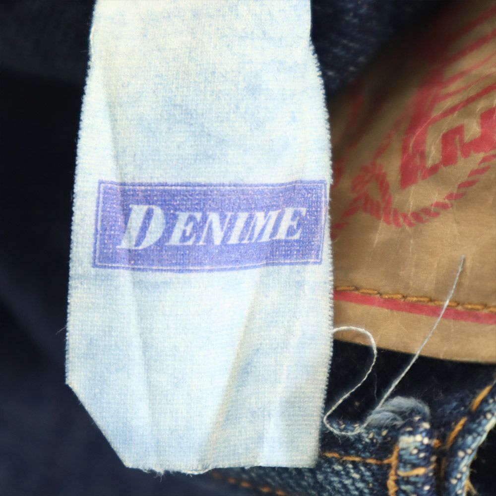 ドゥニーム オリゾンティー 日本製 赤耳 ストレートデニムパンツ W32 ネイビー Denime ジーパン ボタンフライ メンズ