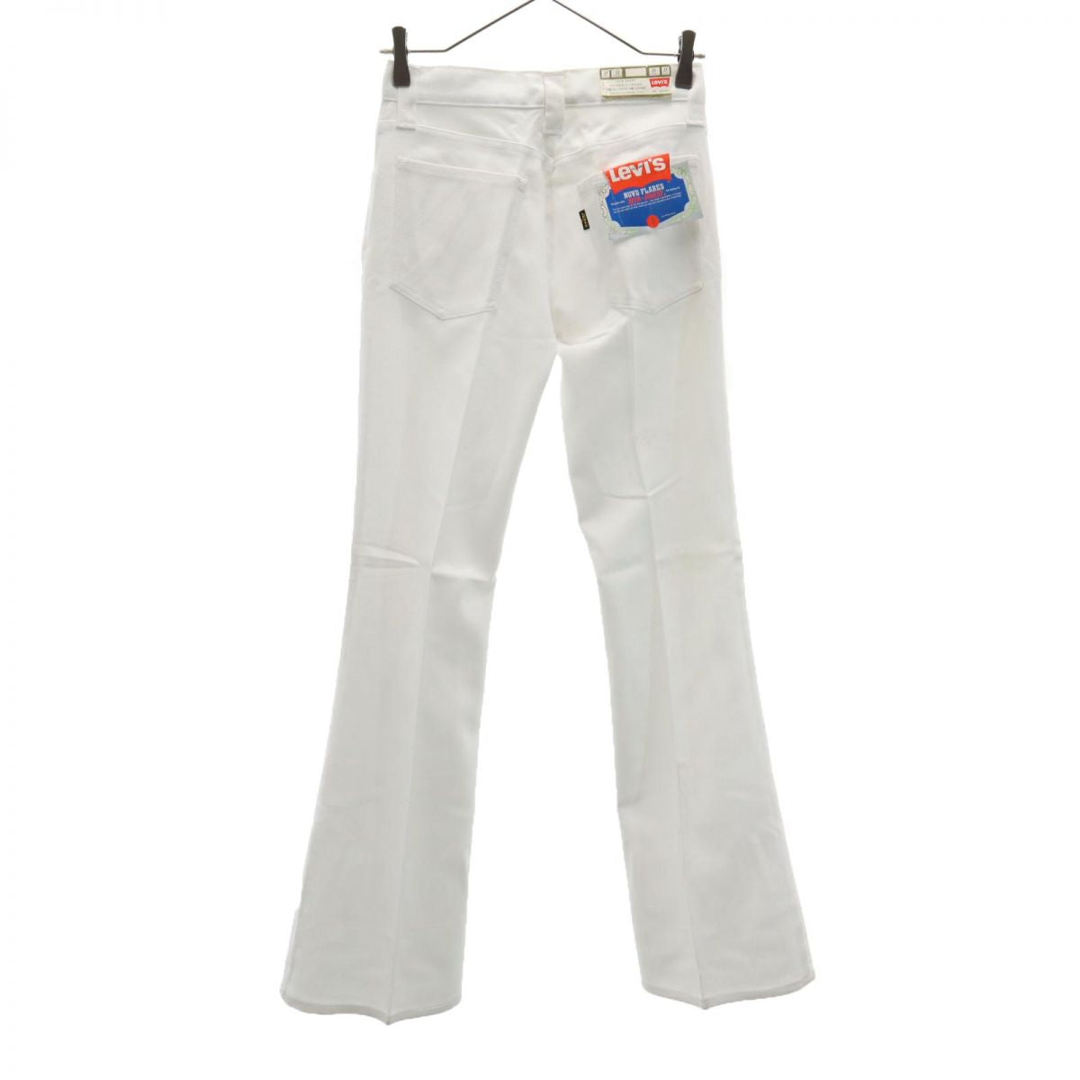Levi's リーバイス 70s 未使用 STA-PREAST 646 BIG E デッドストック 極東 ブーツカット パンツ W27 ホワイト タグ付き ビックE レディース