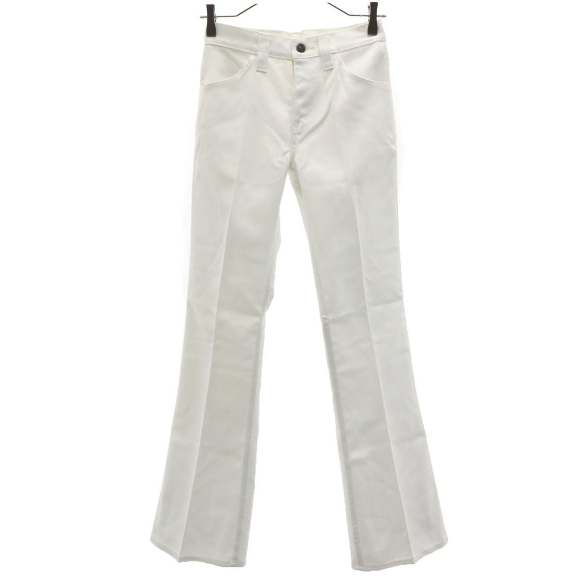リーバイス 70s 未使用 STA-PREAST 646 BIG E デッドストック 極東 ブーツカット パンツ W27 ホワイト Levi's タグ付き ビックE レディース