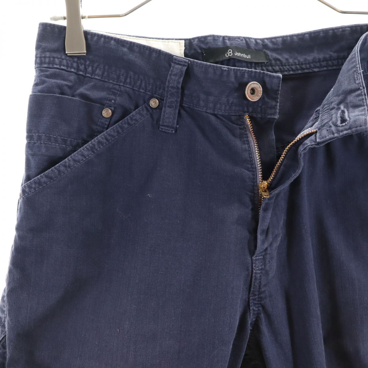 Johnbull ジョンブル 日本製 クロップドパンツ S ネイビー メンズ