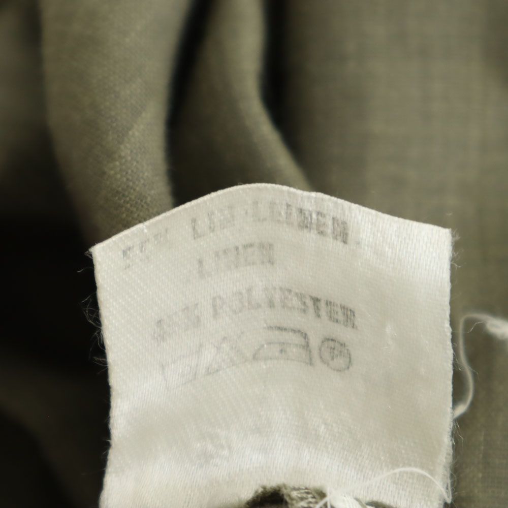 philippe salvet リネンブレンド フランス製 タック パンツ P グリーン系 philippe salvet レディース