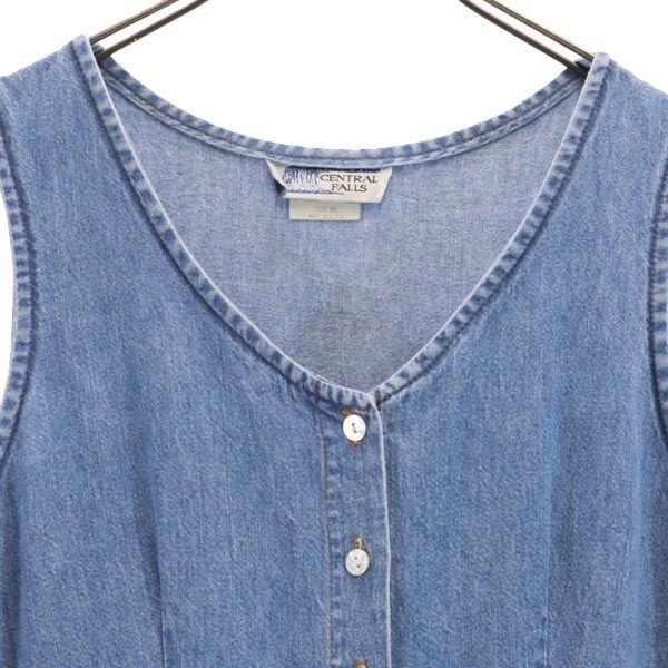 S CENTRAL FALLS セントラル フォールズ 90s USA製 オールド ノースリーブ ワンピース S レディース
