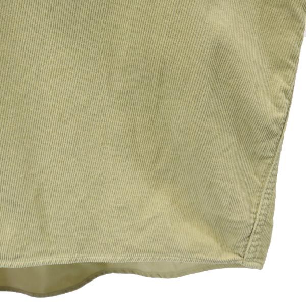 BASIC options 90s オールド 長袖 コーデュロイ ボタンダウンシャツ 2XL カーキ系 BASIC options ビッグサイズ メンズ