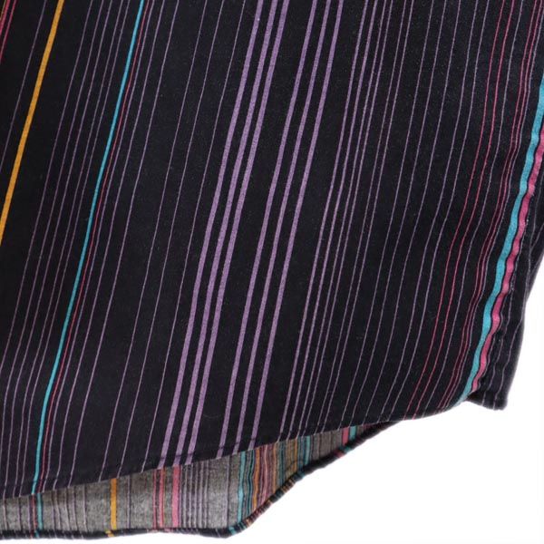 SERGIO VALENTE 80s ヴィンテージ ストライプ 長袖 ウエスタンシャツ 2LT パープル系 メンズ