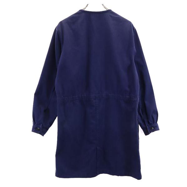 KRAJEWSKI ドイツ ジャーマンワーク ユーロ ノーカラーコート 青系 メンズ