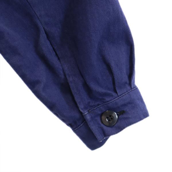 KRAJEWSKI ドイツ ジャーマンワーク ユーロ ノーカラーコート 青系 メンズ