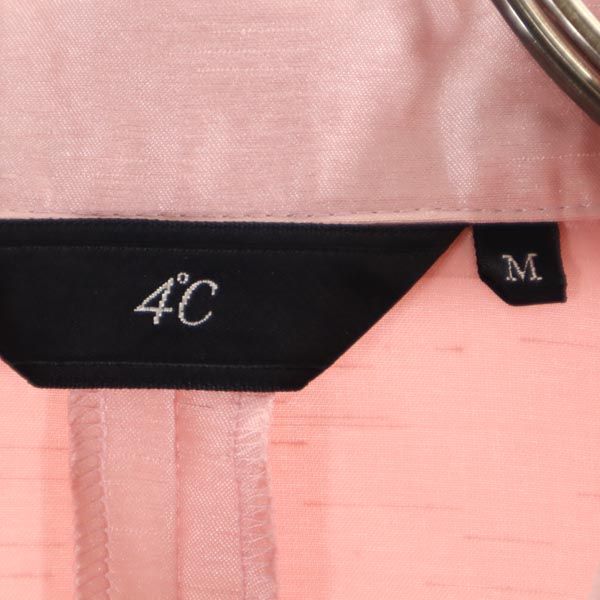 4℃ ヨンドシー 日本製 7分袖 セットアップ スーツ M ピンク ジャケット ノースリーブワンピース レディース