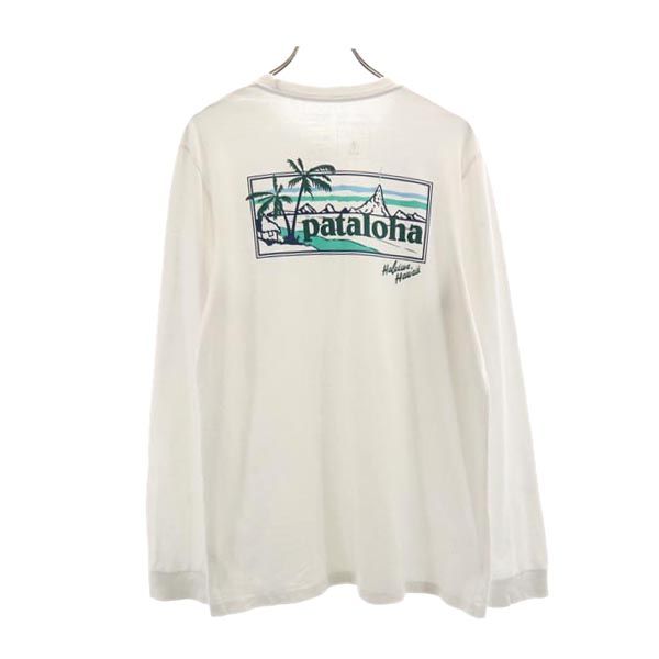 patagonia パタゴニア アウトドア 長袖 Tシャツ M 白 ロンT メンズ