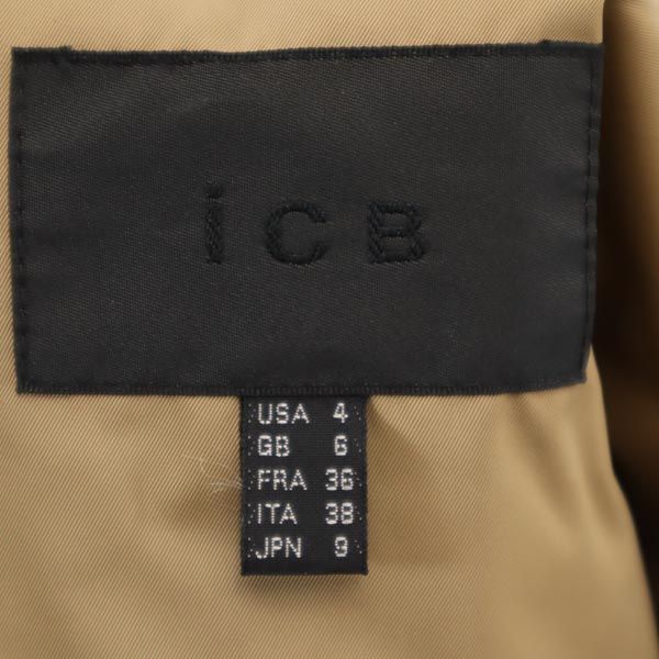 iCB アイシービー トレンチコート 9 ベージュ系 ウエストリボン レディース