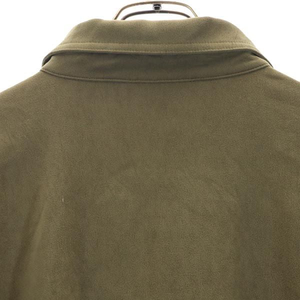 OLD オールド 90s オールド ベロア 長袖 ベロア ロングシャツ 22W カーキ カットソー レディース