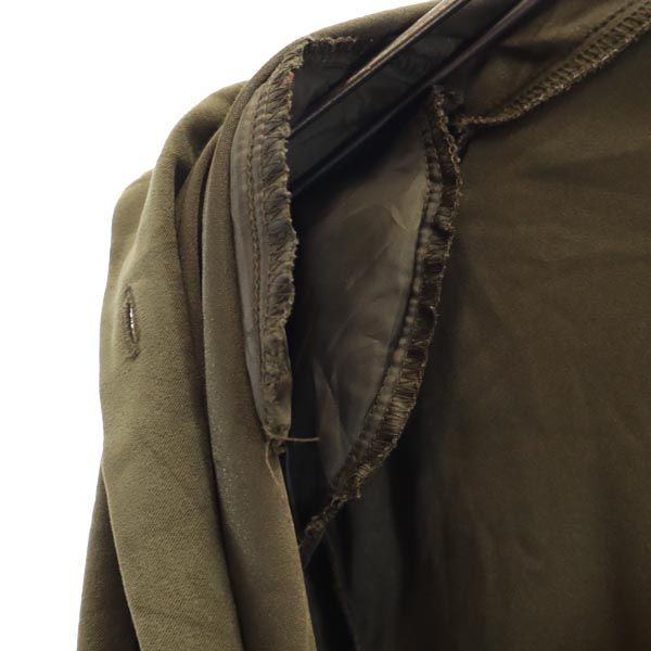 OLD オールド 90s オールド ベロア 長袖 ベロア ロングシャツ 22W カーキ カットソー レディース