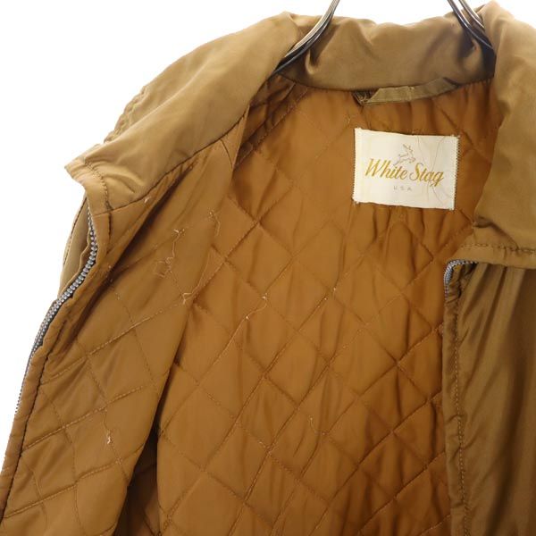 WHITE STAG ホワイトスタッグ 60s 70s ヴィンテージ ジップジャケット XL ブラック 裏キルティング メンズ