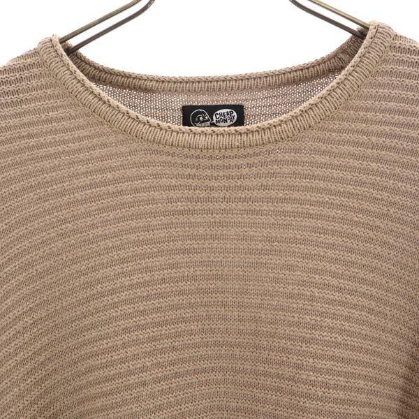 CHEAP MONDAY チープマンデー 長袖 オーバーシルエット セーター S ベージュ系 ニット メンズ