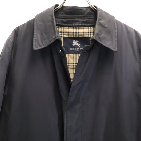 BURBERRY バーバリー 三陽商会 2way ライナー付 ステンカラーコート L ネイビー 日本製 メンズ
