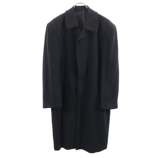 KANSAIMAN カンサイマン カシミヤ ステンカラーコート ブラック メンズ