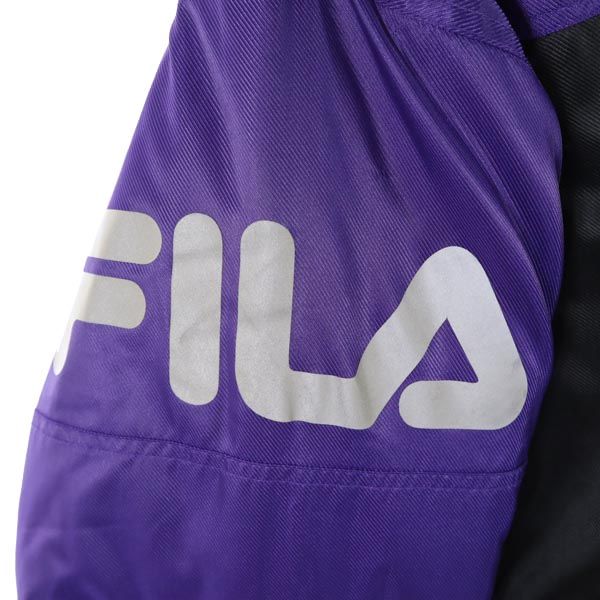 FILA フィラ 中綿 ベンチコート L パープル系 ロゴ メンズ