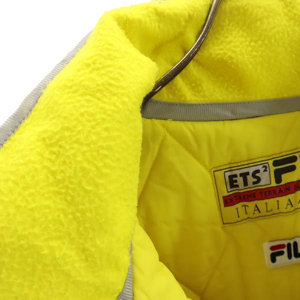 FILA フィラ 中綿 ベンチコート L パープル系 ロゴ メンズ