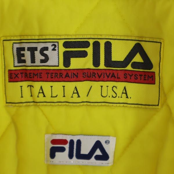 FILA フィラ 中綿 ベンチコート L パープル系 ロゴ メンズ