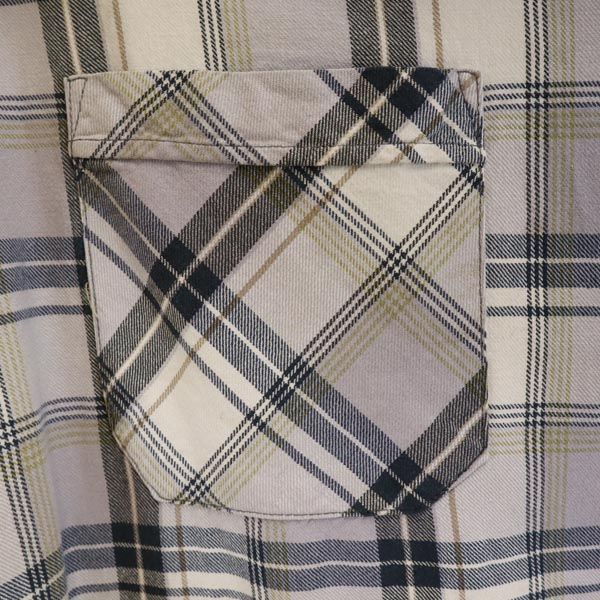 VINTAGE ヴィンテージ 60s 70s スリーピングシャツ グランパシャツ 長袖 チェックシャツ グレー系 ビッグサイズ メンズ