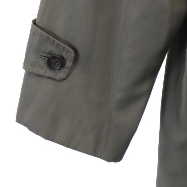 クリスチャンディオール 90s オールド シルクウールブレンド ステンカラーコート M カーキ系 Christian Dior メンズ