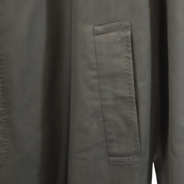 クリスチャンディオール 90s オールド シルクウールブレンド ステンカラーコート M カーキ系 Christian Dior メンズ