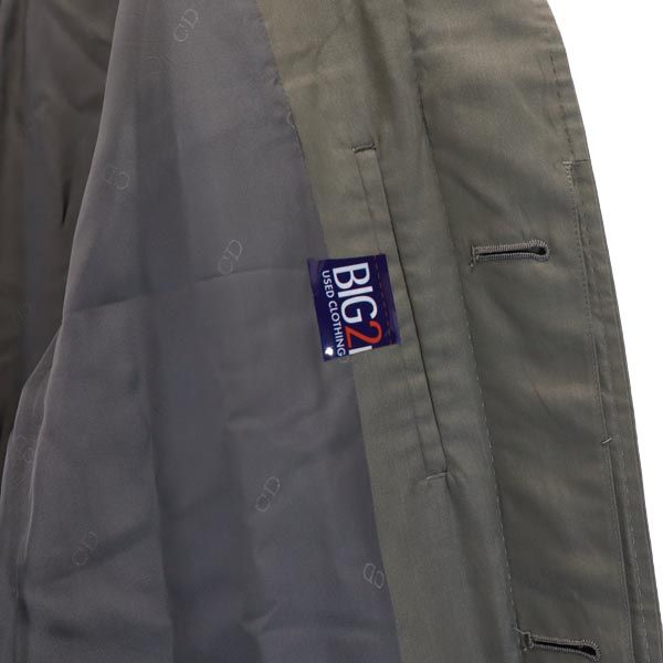クリスチャンディオール 90s オールド シルクウールブレンド ステンカラーコート M カーキ系 Christian Dior メンズ
