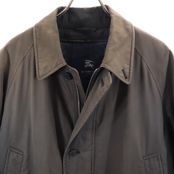 BURBERRY バーバリー 三陽商会 日本製 ライナー付き ステンカラーコート L 黒 メンズ
