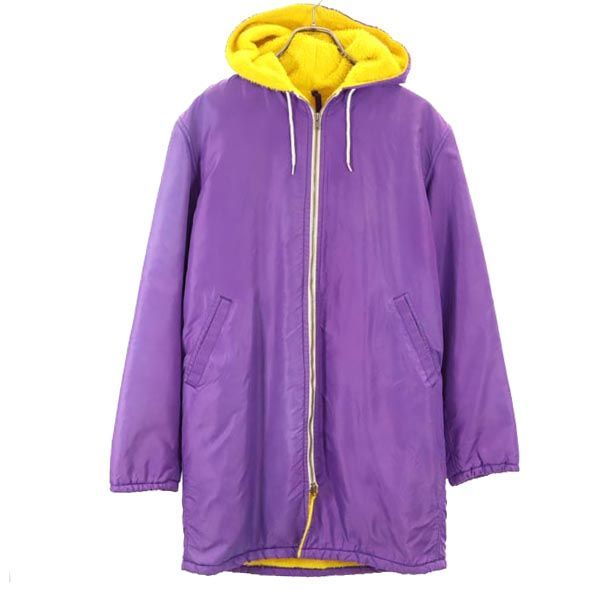 VINTAGE ヴィンテージ 60s リバーシブル ベンチコート パープル WALNUT CREEK AQUABEARS メンズ