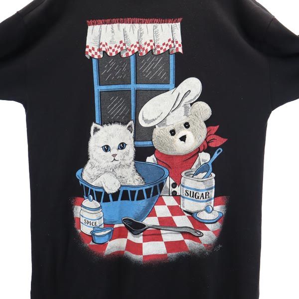 KITTENS 90s USA製 オールド 長袖 スウェット ロングワンピース ブラック系 レディース