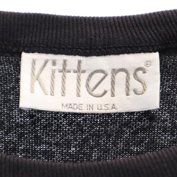 KITTENS 90s USA製 オールド 長袖 スウェット ロングワンピース ブラック系 レディース