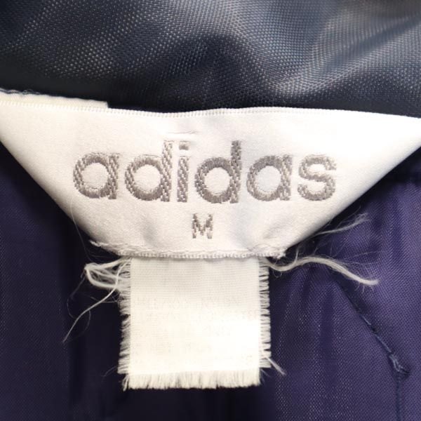 adidas アディダス 80s ヴィンテージ トレフォイルロゴ ベンチコート M ネイビー 裏キルティング メンズ