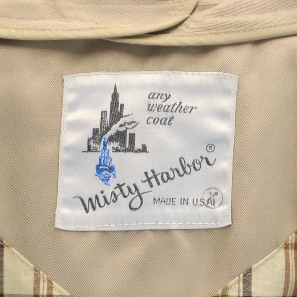 Misty Harbor ミスティーハーバー 80s 90s USA製 オールド トレンチコート 10 PETITE ベージュ レディース